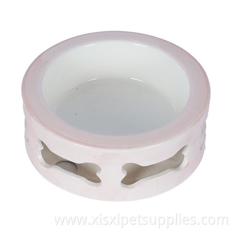 Pet Supplier Customizable Puppy Dog Ceramic Dog Bowl